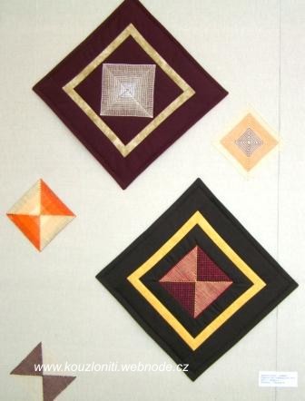 26 - "Paličkovaný patchwork" autorská práce L. Malátové - účast na Bienále krajky Vamberk 2010