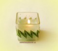 6 - čtvercový svícen o velikosti 7x7 cm