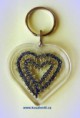 17 - přívěsek na klíče s modrým srdíčkem